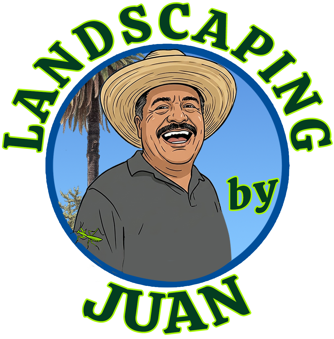 Juans-Logo Man in hat in garden